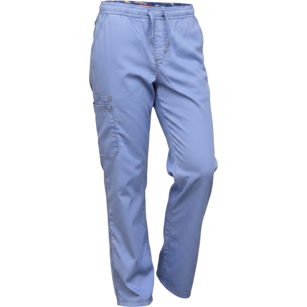 Dickies Scrub Pants Womens Small Ciel Blue Poly Rayon Cargo Utility Workwear